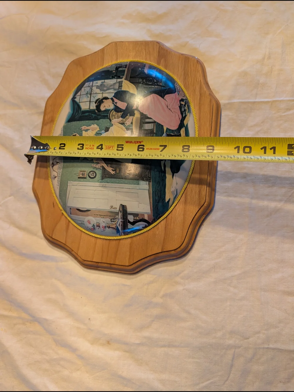 2/40$ Vintage Yellow & Pink Mother and Daughter Wall Plaque - Picture 6 of 6